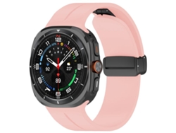 Correa plegable de ultrasilicona para Samsung Galaxy Watch con hebilla negra y ranuras planas (47 mm).