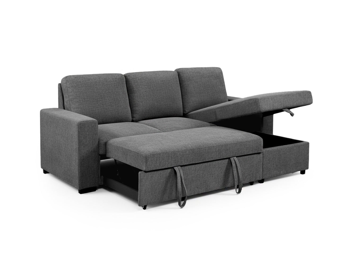 Sofá cama Luke Chaise Longue 234 cm Gris Oscuro Rebajas