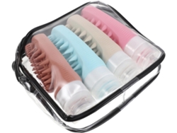 Lot De 4 Set De Flacons Souples En Silicone 90 Ml Étanches Con Brosse Nettoyante Intégrée, Cuellole...