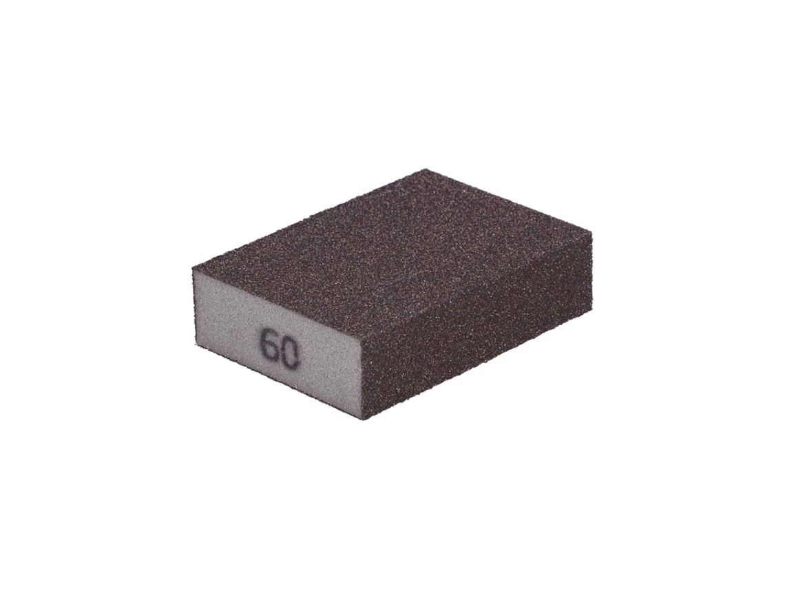 Bloque de lijado plano de 4 caras Norton P60, grano grueso, 100 x 66 x 26 mm