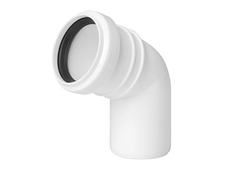 Conector de Codo para Instalación de Desagüe, Diámetro de Tubo de 50 mm, Ángulo de 67 grados