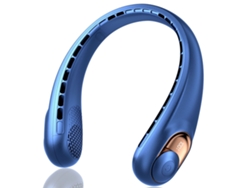 Ventilador De Cuello Portátil Sin Aspas, Súper Silencioso, Henten Home, 3 Velocidades, 3600 Mah, Azul