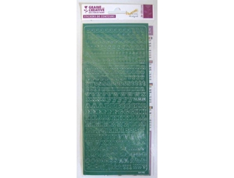 Pegatinas GRAINE CRÉATIVE Alfabeto Verde