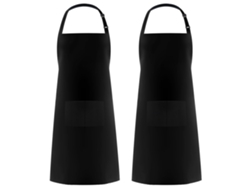 Para Cocinar Y Hornear, Delantal De Cocina De Babero Ajustable Con 2 Bolsillos Grandes, Desgaste De Cocción Resistente Al Agua Y Resistente Al Aceite,