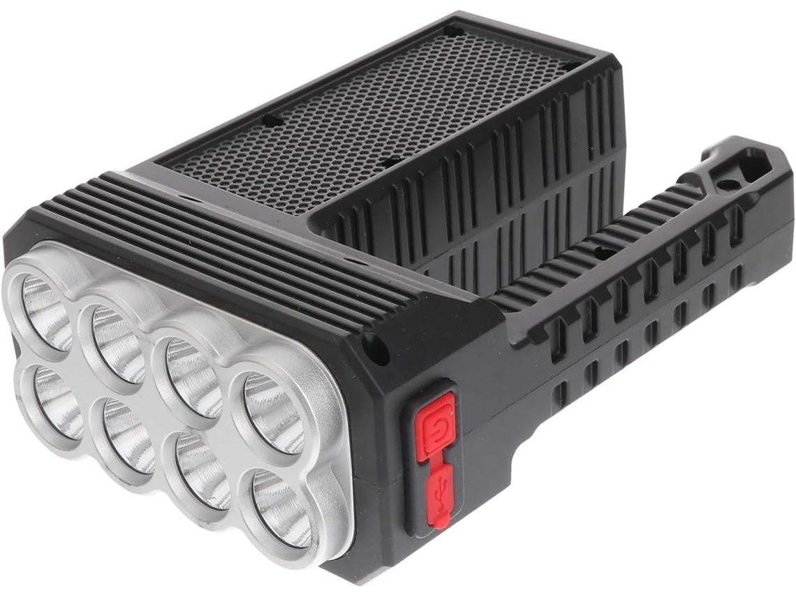 Luz De Trabajo Led Para Exteriores, Foco Solar, Luz De Camping Portátil Recargable.
