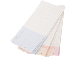 Recambios para agenda A6 M5 de 5 anillas, paquete de 3 juegos de cuadernos plegables de 3 paneles, papel rayado, SFUSHOS
