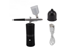 Máquina De Airbrush Facial Portátil Inyección De Oxígeno Spray Humectante De 20ml Negro