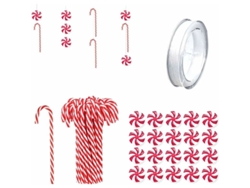 40 bastones de azúcar navideños de plástico RNEMITERY