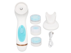 Cepillo Facial Eléctrico Recargable De Silicona Para Limpieza Profunda Con 3 Cabezales Y Función De Masaje