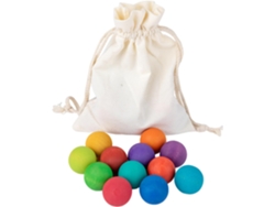 Juego De 12 Bolas Madera Arco Ris Educativo Conteo Colores Juguete Para Beb S Ni Os Peque Y As