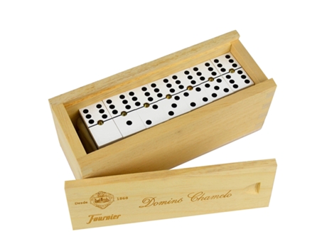 Juego De Dominó FOURNIER Chamelo De Celuloide En Caja De Madera