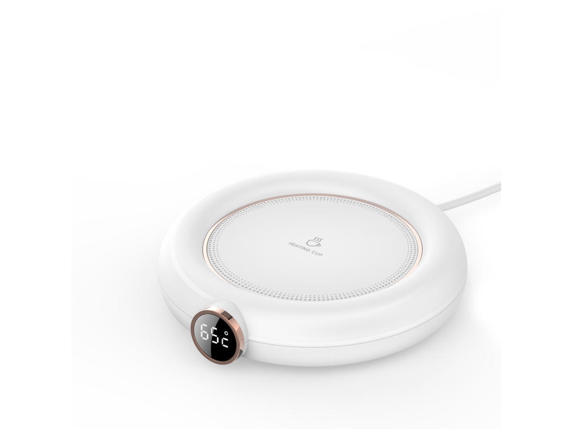 Base calefactora USB SFUSHOS para leche, café y té con tres ajustes de temperatura (m306 blanco)