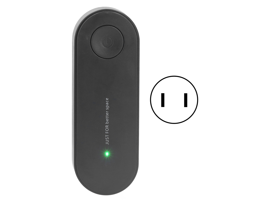 Purificador De Ar De Íons Negativos Silencioso Remoção De Odores Formaldeído Pm2.5 Plug And Play Preto Us