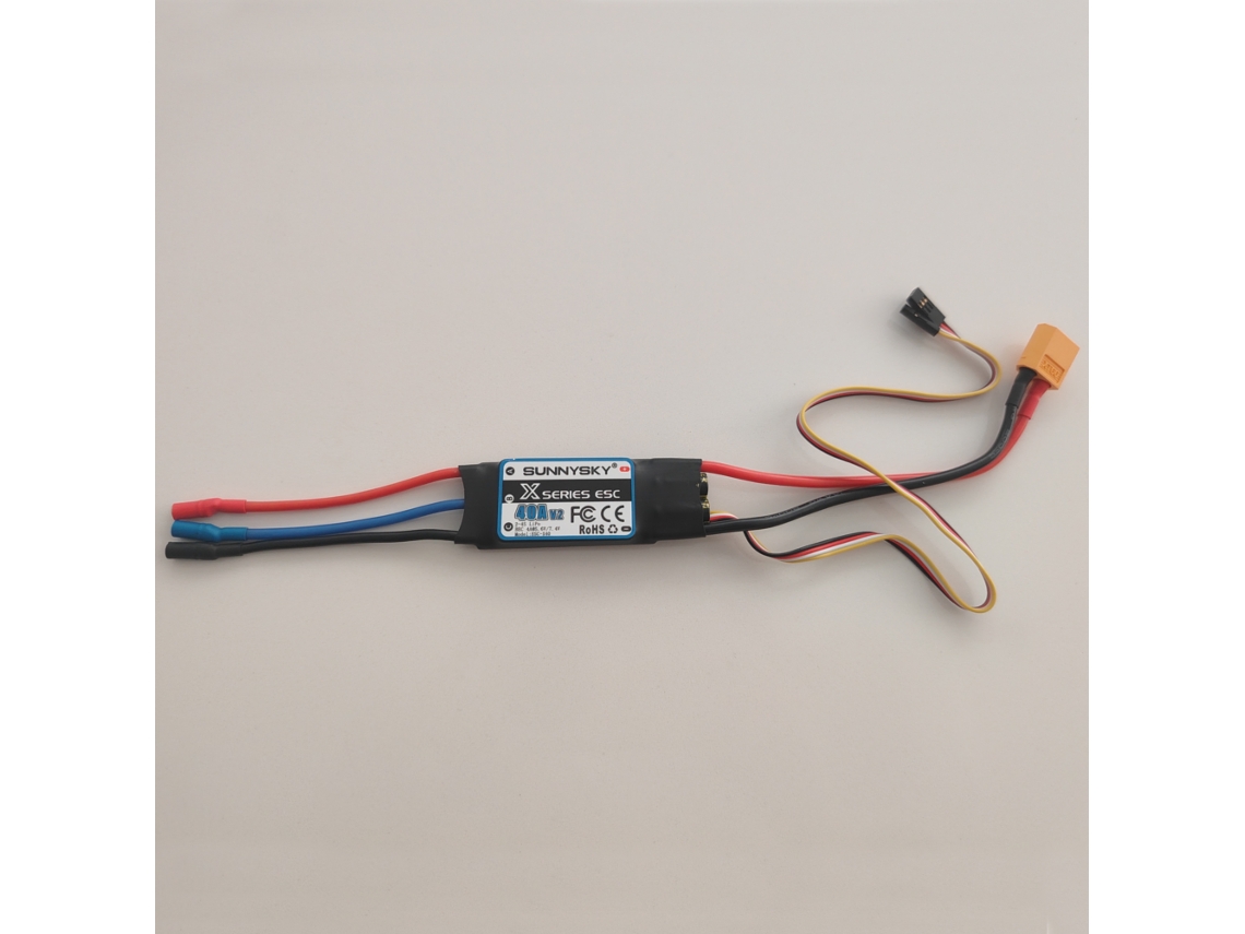 Sunnysky X Series 40a V2 2-4s Brushless Esc With 4a/5.6v/7.4v Bec 3.5mm Xt60 Plug For Rc Airplane