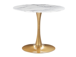 Mesa de comedor BELIANI Boca de MDF Blanco 90x90x74