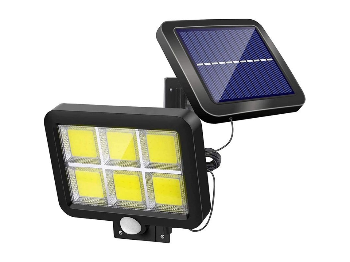 Potente Foco Solar Exterior Con Sensor De Movimiento, 120 Led, Ip65, Para Jardín, Patio, Seguridad, 5 M, Cavo