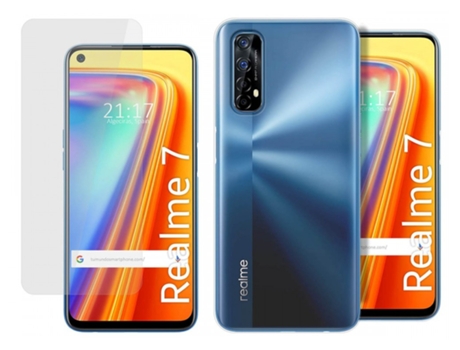 Carcasa + Protector de Pantalla Realme 7 TUMUNDOSMARTPHONE Pack Transparente