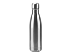 Taza térmica de acero inoxidable de 500 ml, libre de BPA, doble pared (plateada).