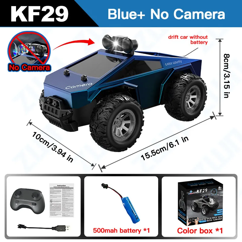 Coche De Juguete Teledirigido (azul) Con Luz Led Controlable, 2.4g, Regalo Para Niños.