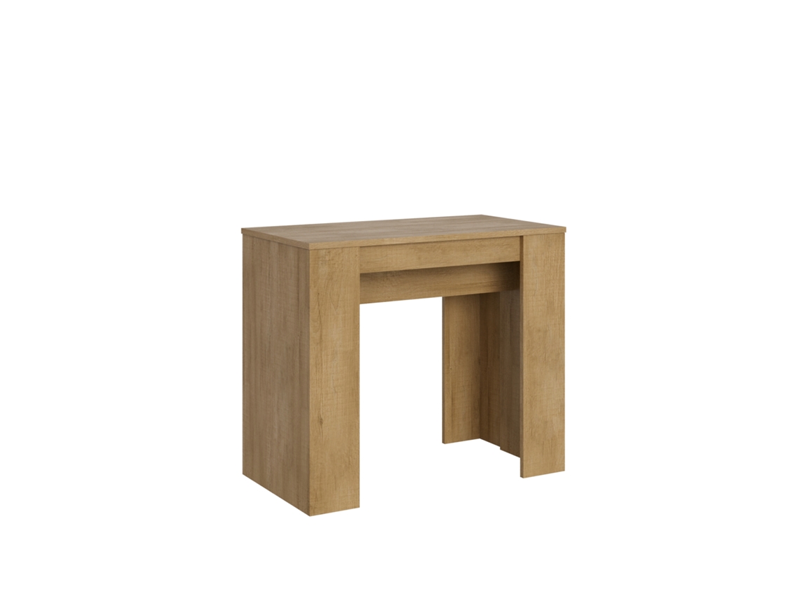 Consolas Basic Small Extensible hasta 204 cm ITAMOBY (90 x 48 x 77 cm - Paneles de Melamina - Roble Natural)