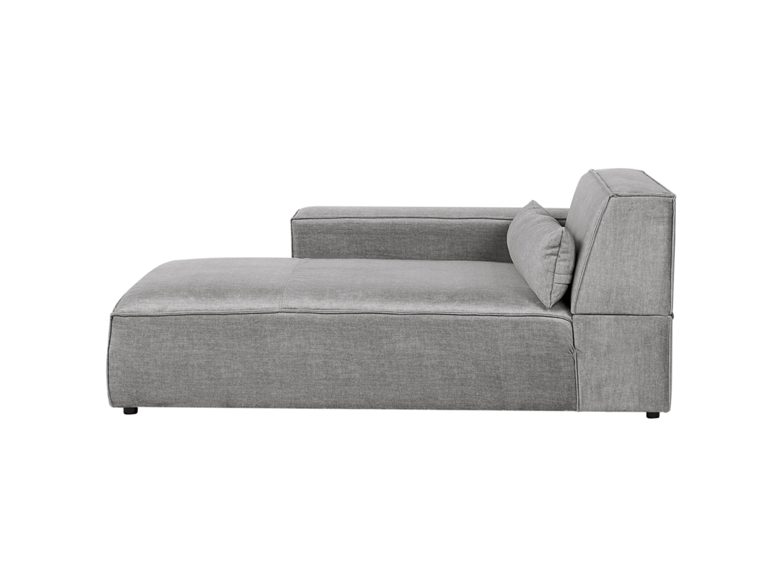 Chaise longue derecho BELIANI Hellnar de Poliéster Gris 102x176x70