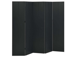 Divisórias/biombos com 5 Painéis 2 Pcs Aço 200x180 Cm Preto MAISON EXCLUSIVE