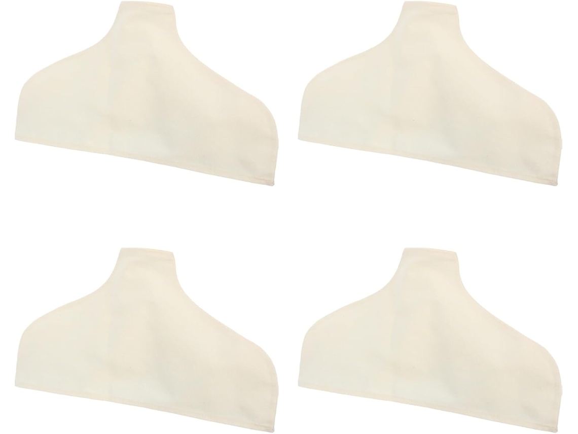 Juego 4 Fundas Antideslizantes Algodón Color Beige Perchas Estándar 41 21 Protección Acolchada Hombreras