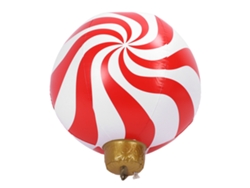 -pelota Inflable Navideña De Forma De Dulce 23.62in En Pvc Para Decoración Exterior Jardín Modelo A Molino De Viento Navideño