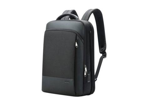 Mochila De Negocios para Hombres Mochila USB Multifuncional Mochila para Computadora De Gran Capacidad-Negro