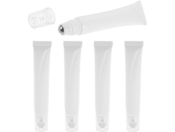 Tubos Cosméticos Recargables De 5 Piezas, Frasco Roll-on De 20 Ml En Plástico Y Metal, Estuche.