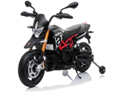 Moto Eléctrica Para Niños - Aprilia Dorsoduro 900 12v - 3 A 6 Años - Negro