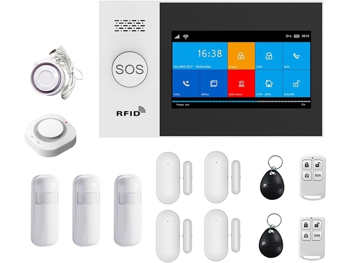 Sistemas De Seguridad Doméstica Sistema De Alarma Wifi Sin Filtro, Para Aplicación Tuya Smart Life