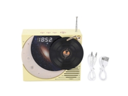 Altavoz Bluetooth retro con pantalla de reloj y luz ambiental, sonido envolvente de 360 ​​grados, altavoz Ra Yunzii BT