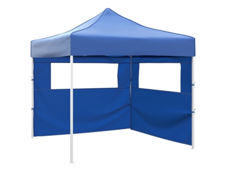 vidaXL Carpa pleglable con 2 paredes 3x3 m azul