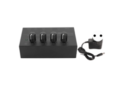 Amplificador De Auriculares Estéreo De 4 Canales Con Control De Volumen Independiente Y Enchufe Europeo De Ruido Ultrabajo.