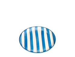 Juego de 2 platos llanos Zafferano, Colección Lido, Cerámica pintada a mano, Hecho en Italia, Diseño contemporáneo en azul claro.