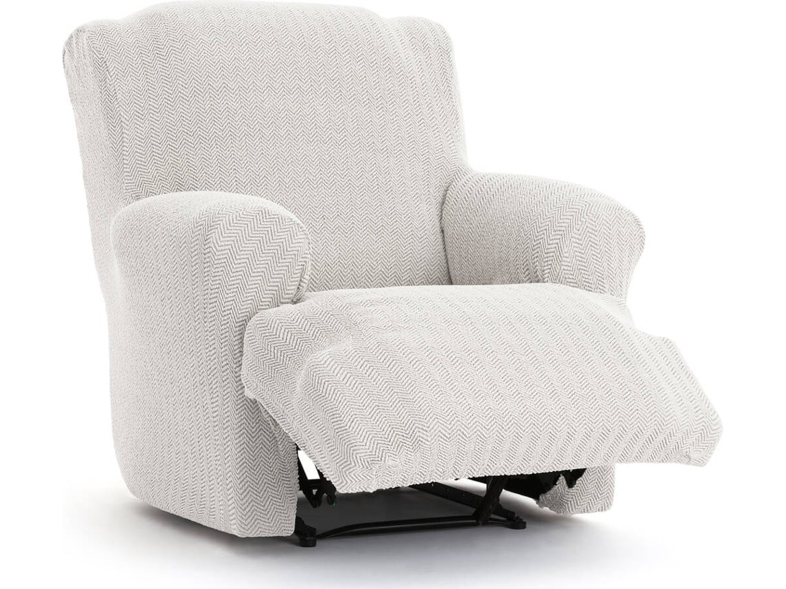 Funda de Sillón Relax XL EYSA Premium Jaz Tejido Multielástico (110 x 80 x 120 cm - Poliéster y Algodón - Crudo)