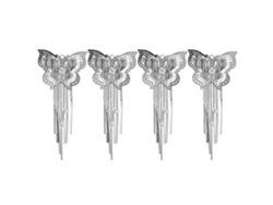 4 Piezas De Hebillas De Mariposa Para Zapatos, Colgantes Y Cadena, Accesorio Decorativo Para Botas De Mujer.