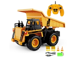 Vrla-camión De Volquete De Control Remoto 2.4ghz 6 Canales Con Luces Camión De Ingeniería Simulación Juguete Rc Para Niños