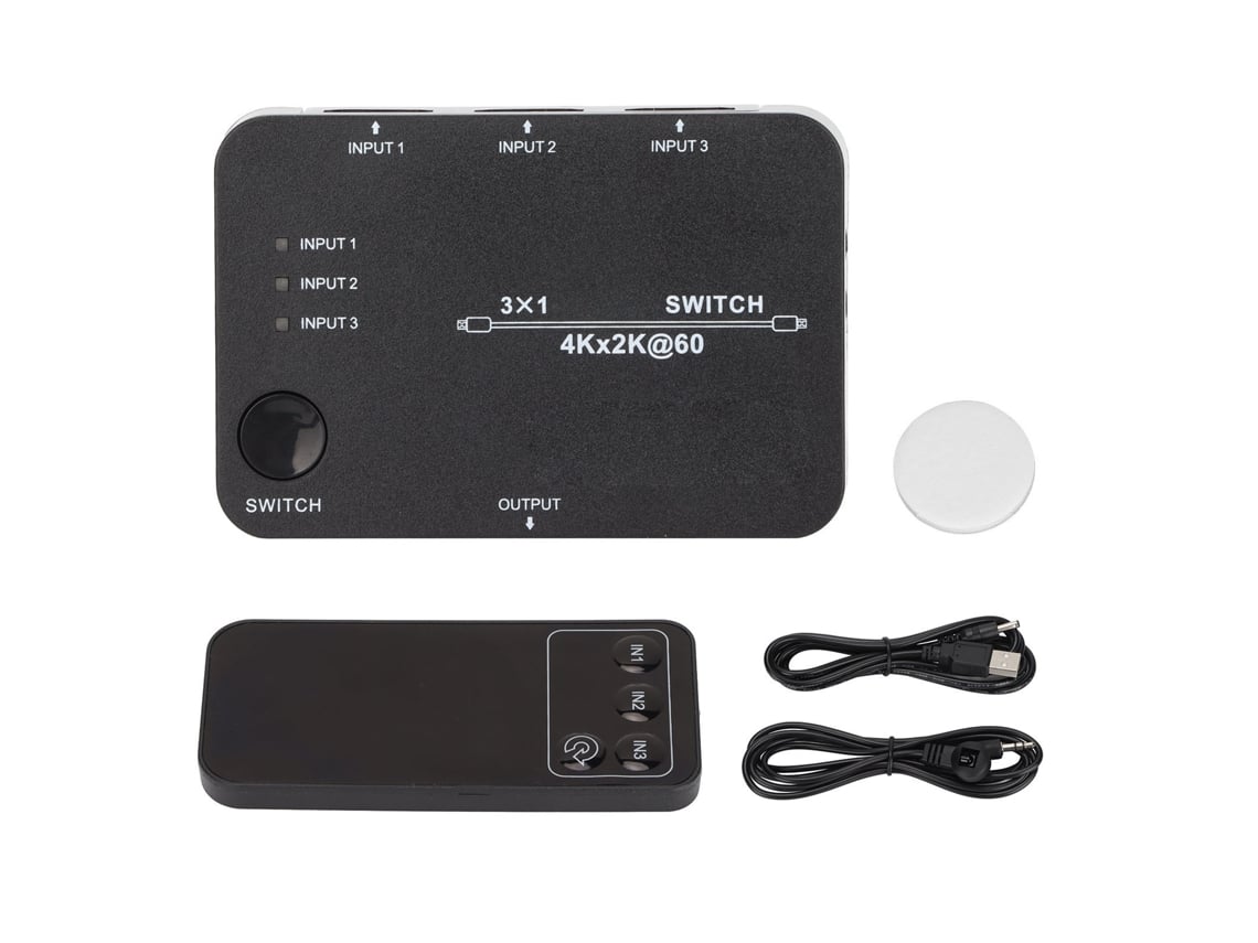 Conmutador De Vídeo Con Interfaz Multimedia Hd 3 En 1, Salida 4k/2k A 60 Hz, Adaptador Estable Y Bajo Consumo De Energía.