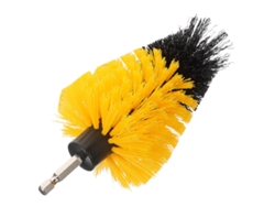 Cepillo Motorizado Amarillo De 5 Pulgadas Para Taladro, Cabezal De Limpieza Y