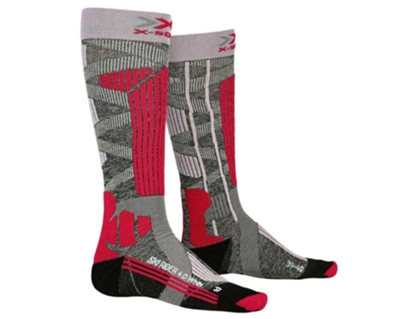 Calcetines para Mujer X-SOCKS Ski Rider 4.0 Gris para Esquí (EU 41 - 42)
