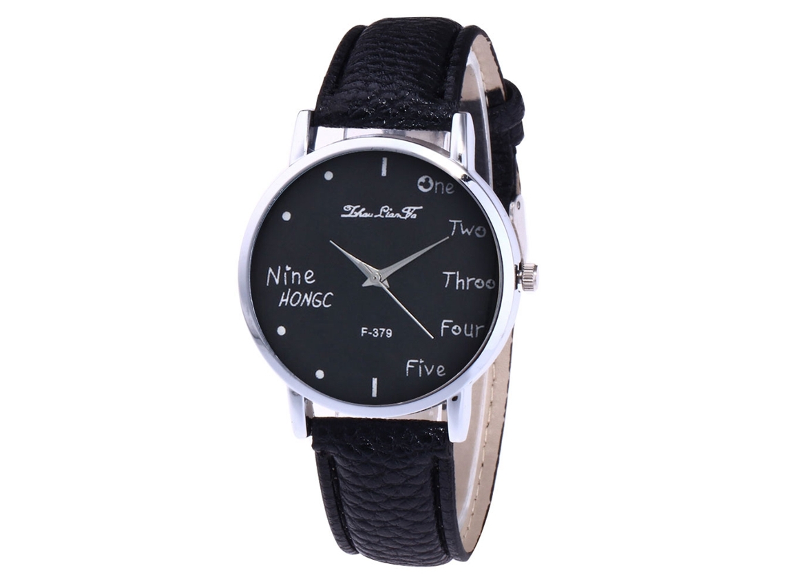 Reloj De Pulsera Analógico De Cuarzo Unisex, Informal Y A La Moda, Color Negro, Para Hombres Y Mujeres.