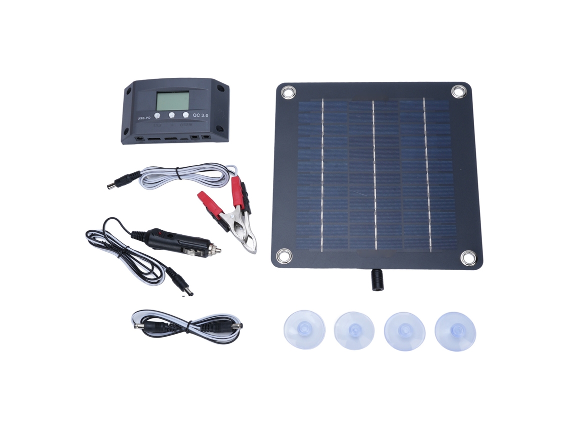 Kit De Panel Solar De 20 W Con Controlador Mppt De Silicio Monocristalino Para Coche, Autocaravana, Caravana Y Uso Exterior.