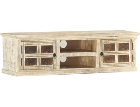 Mueble para la televisión VIDAXL Blanco Madera (130x30x36 cm)