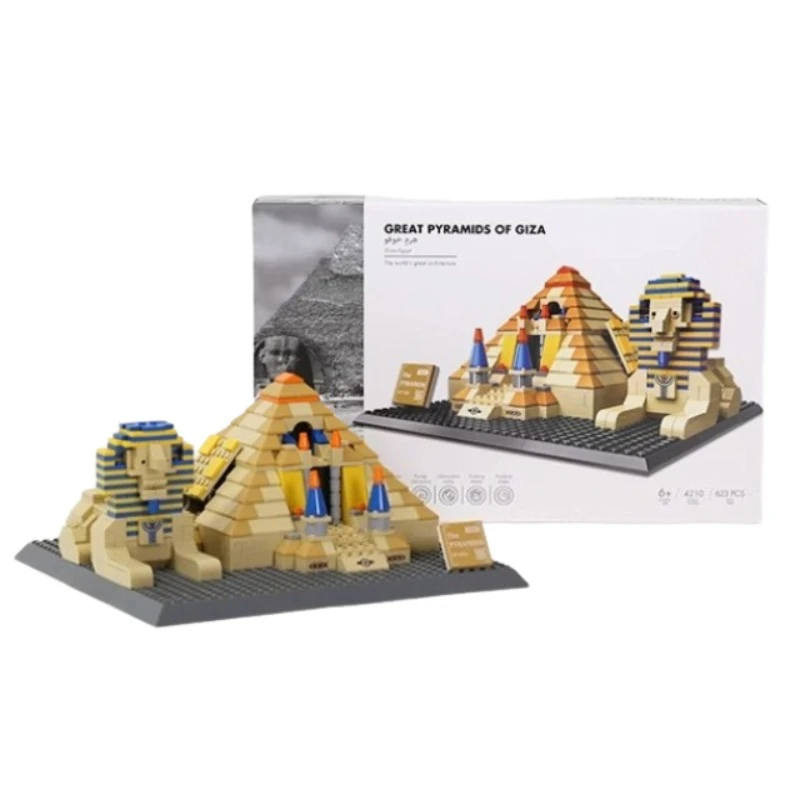 (4210) Juego De 623 Piezas De Maquetas De Pirámides De Edificios Emblemáticos De Fama Mundial