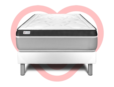 Conjunto Somier Vital Ergo 120 X 190 Cm Blanco