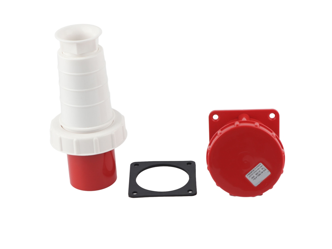Conector Industrial 3p+n+e De 5 Pines, Ip67, Impermeable, Enchufe Y Toma Ocultos, 63a