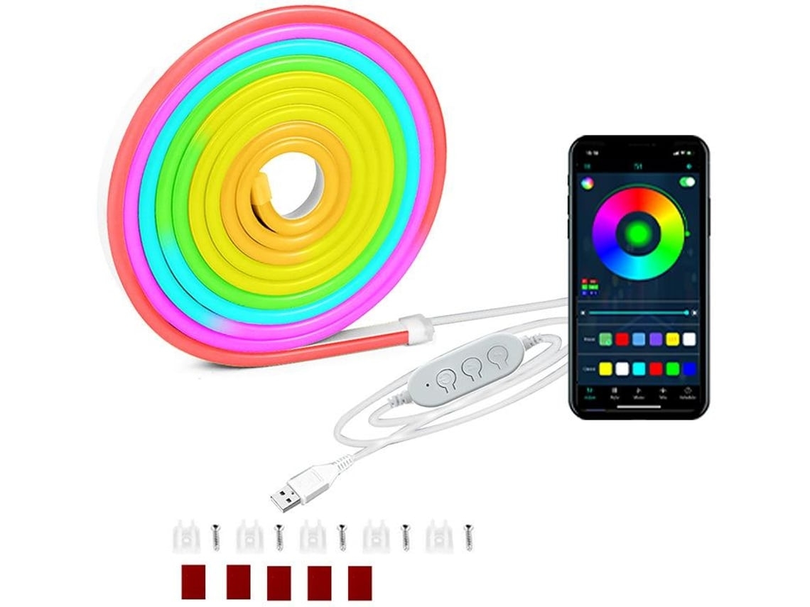 Franja De Luz Neon De Silicona Led Arcoíris De 9 9 Pies Impermeable Ip68 Alimentación Usb 5 V Personaliza Tu Propio Cuarto Gusshious