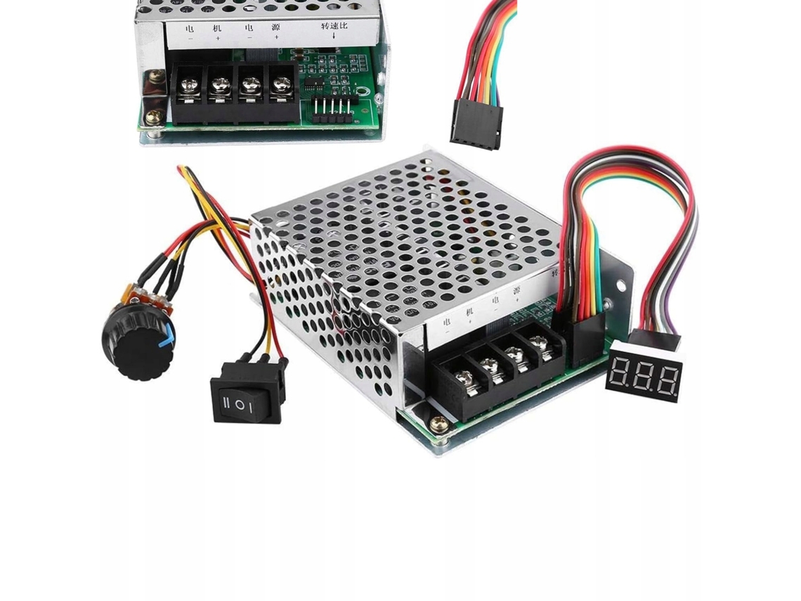 Controlador de motor PWM de CC de 10-50 V y 40 A – Alta potencia de 2000 W | Pantalla integrada | Control preciso